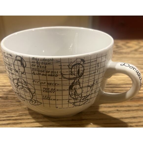 NEW Donald Duck LARGE Soup Mug Disney Sketchbook 29 Oz 5” NWT FABULOUS! - Picture 2 of 6